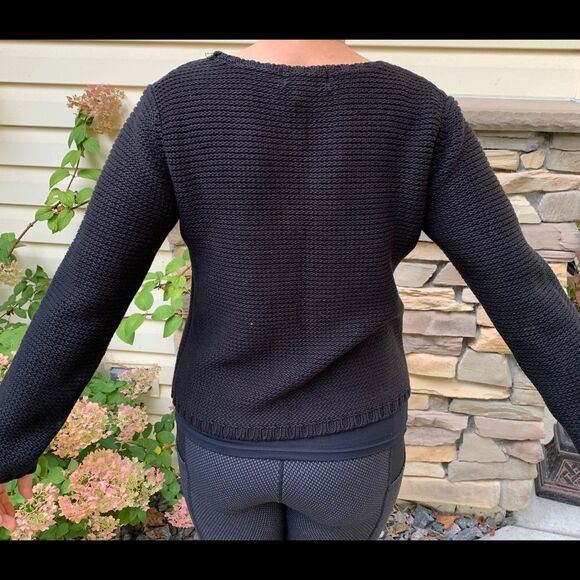 Mendocino black knitted longsleeved sweater, crew neck, great condition, S - Picture 3 of 10